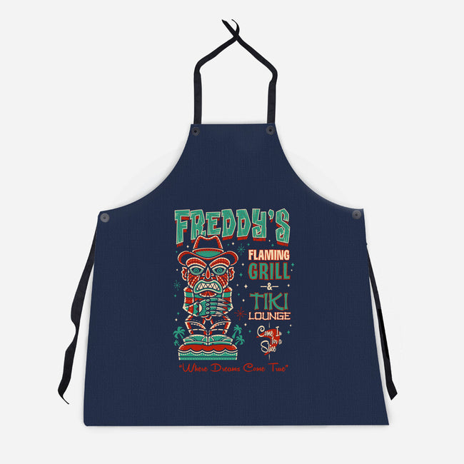 Freddy's Flaming Grill-Unisex-Kitchen-Apron-Nemons
