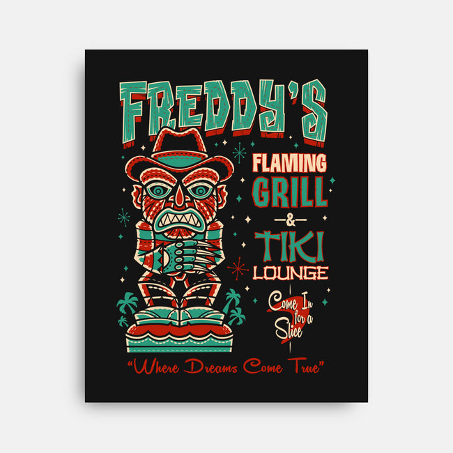 Freddy's Flaming Grill-None-Stretched-Canvas-Nemons