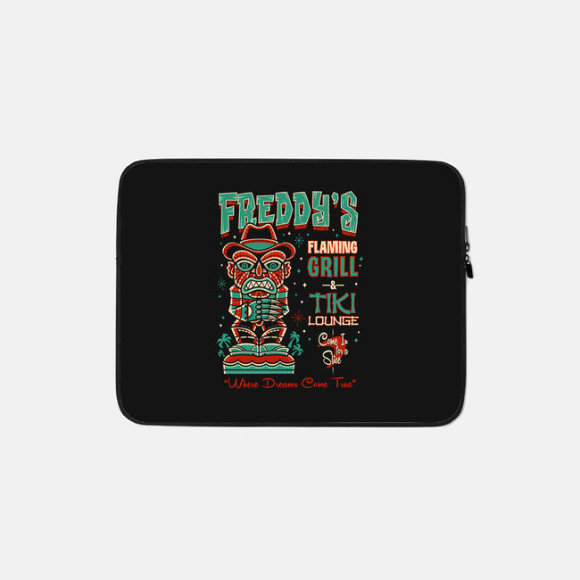 Freddy's Flaming Grill-None-Zippered-Laptop Sleeve-Nemons