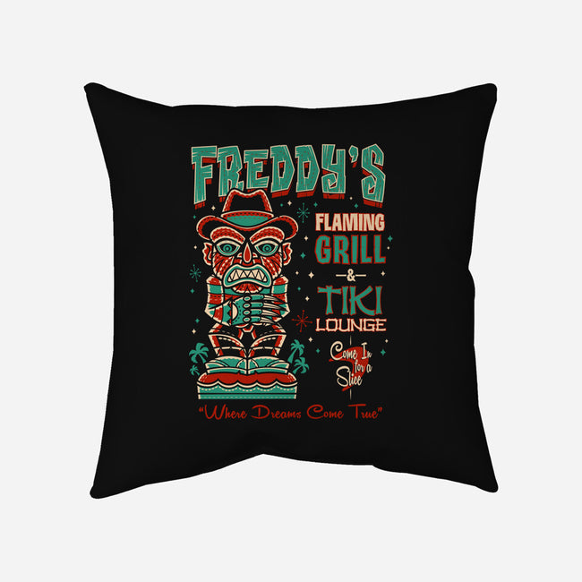 Freddy's Flaming Grill-None-Removable Cover-Throw Pillow-Nemons