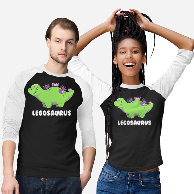 Legosaurus Dinosaur-Unisex-Baseball-Tee-tobefonseca