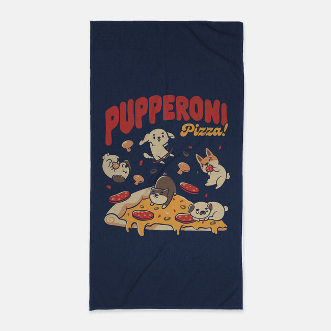 Pupperoni Pizza-None-Beach-Towel-tobefonseca