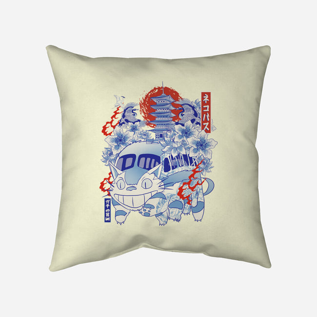 Porcelain Catbus-None-Removable Cover w Insert-Throw Pillow-gaci