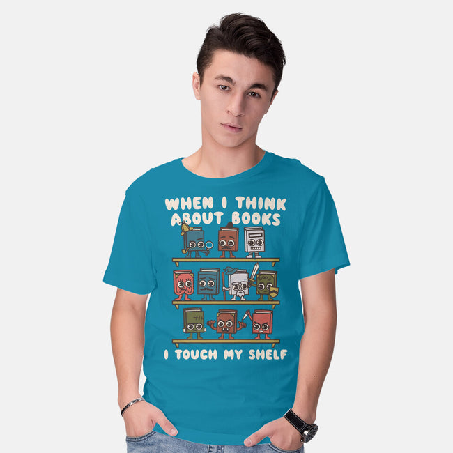 Think About Books-Mens-Basic-Tee-Weird & Punderful