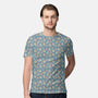 Mango Parrots-Mens-All Over Print Crew Neck-Tee-xMorfina
