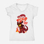 My Little Diablo-Womens-V-Neck-Tee-demonigote