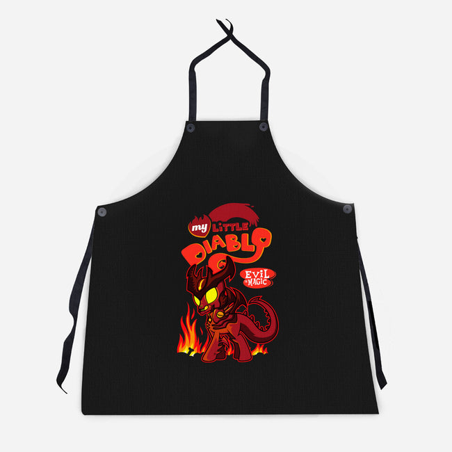 My Little Diablo-Unisex-Kitchen-Apron-demonigote
