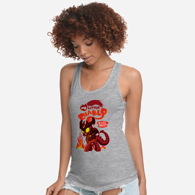 My Little Diablo-Womens-Racerback-Tank-demonigote
