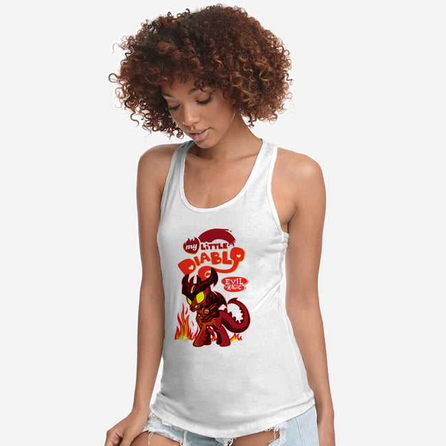 My Little Diablo-Womens-Racerback-Tank-demonigote