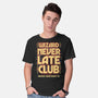 Wizard Never Late Club-Mens-Basic-Tee-rocketman_art