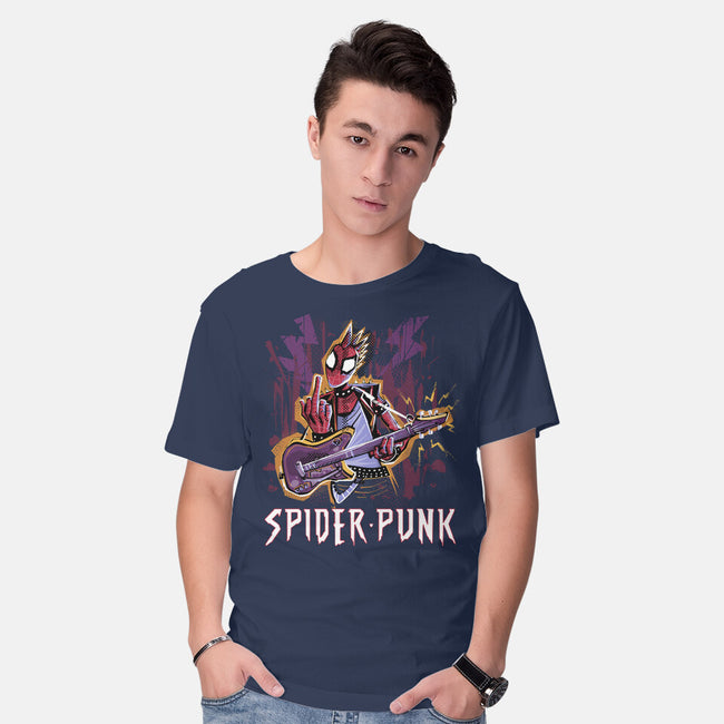 Spider Punk Rock Star-Mens-Basic-Tee-zascanauta