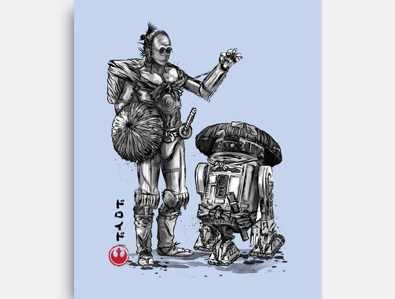 Samurai Droids Sumi-e