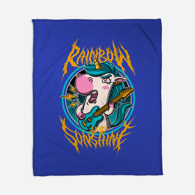 Rainbow And Sunshine-None-Fleece-Blanket-Studio Mootant
