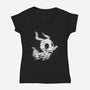 Zero Ghost Landscape-Womens-V-Neck-Tee-dandingeroz