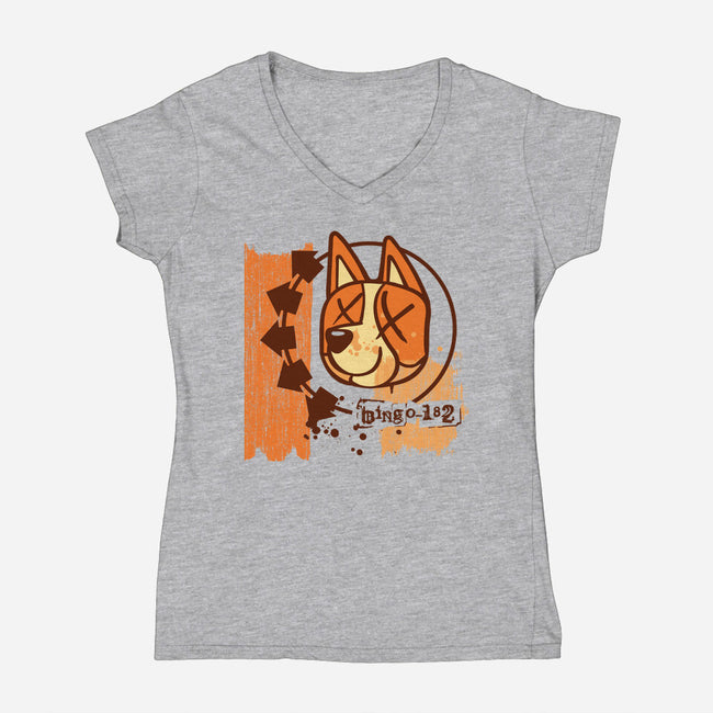 Bingo 182-Womens-V-Neck-Tee-dalethesk8er