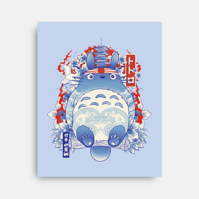 Totoro Porcelain-None-Stretched-Canvas-gaci
