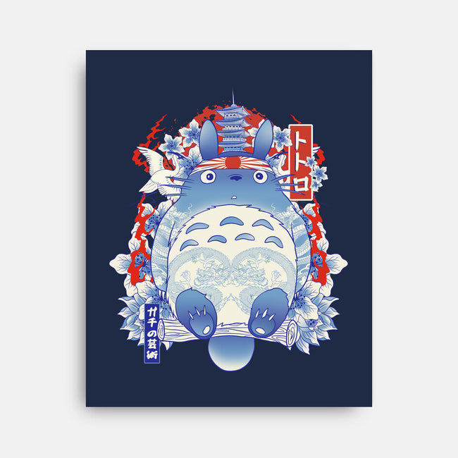 Totoro Porcelain-None-Stretched-Canvas-gaci