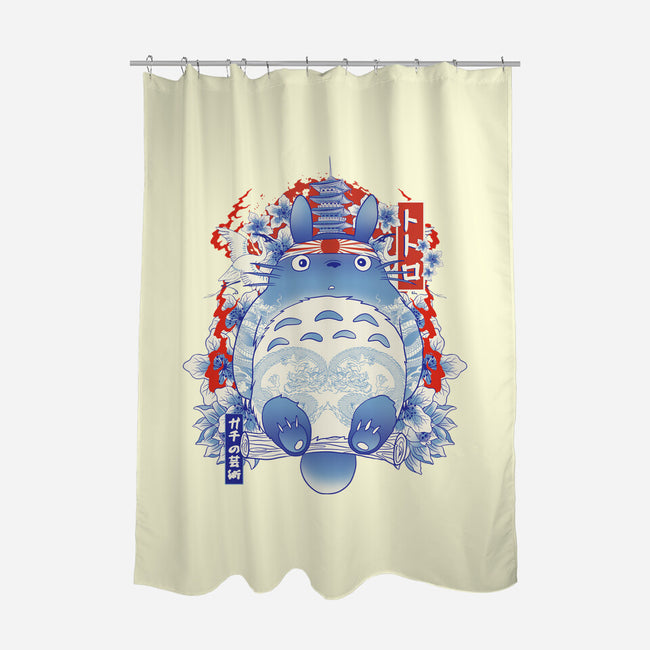 Totoro Porcelain-None-Polyester-Shower Curtain-gaci