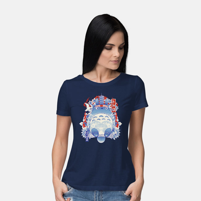 Totoro Porcelain-Womens-Basic-Tee-gaci