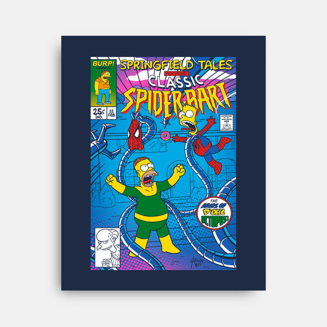 Spider-Bart Vs D'ohc Ock-None-Stretched-Canvas-Getsousa!