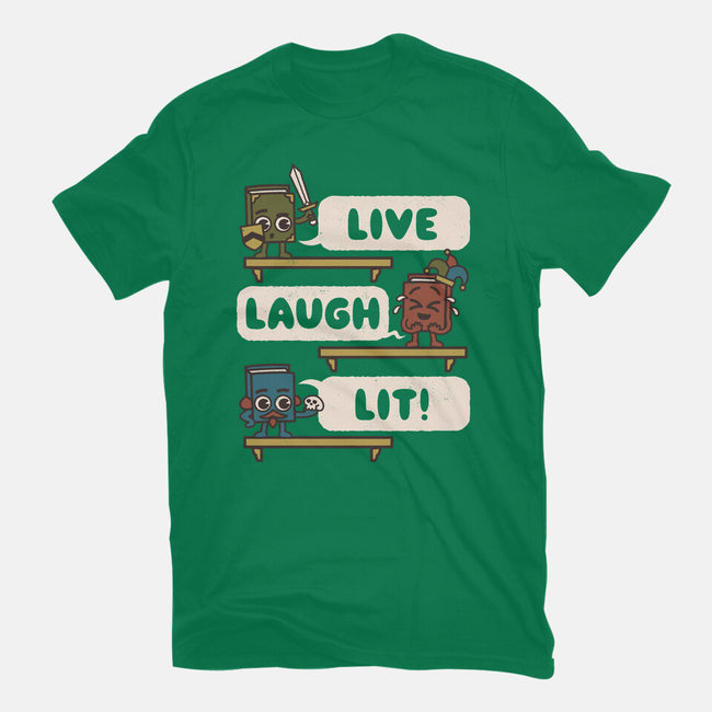Live Laugh Lit-Mens-Basic-Tee-Weird & Punderful