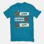 Live Laugh Lit-Unisex-Basic-Tee-Weird & Punderful