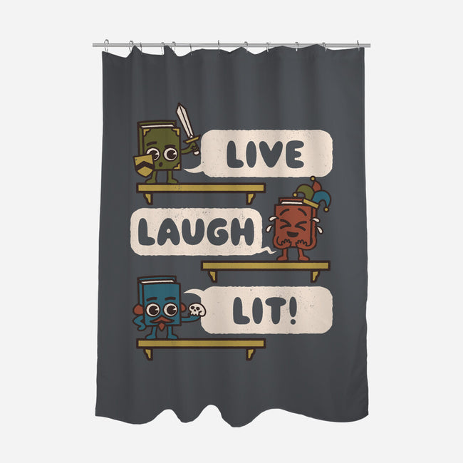 Live Laugh Lit-None-Polyester-Shower Curtain-Weird & Punderful