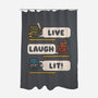 Live Laugh Lit-None-Polyester-Shower Curtain-Weird & Punderful