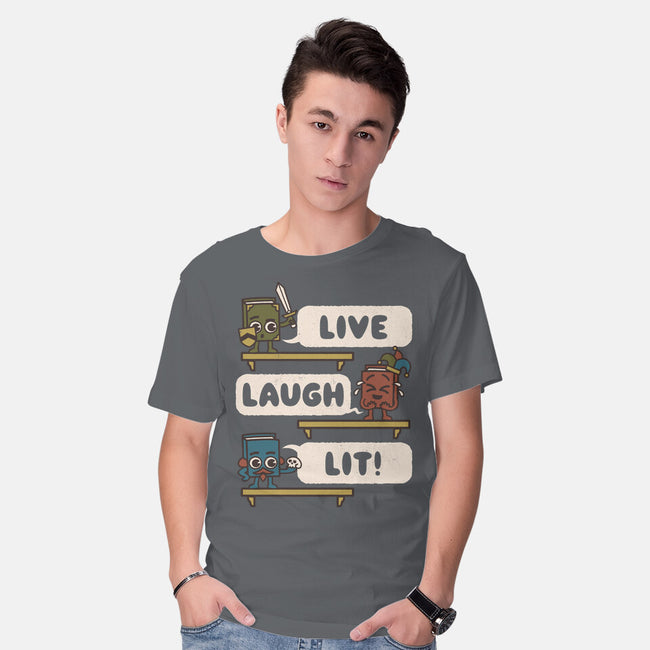 Live Laugh Lit-Mens-Basic-Tee-Weird & Punderful
