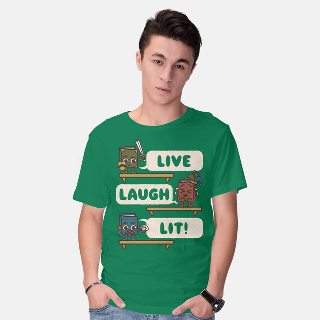 Live Laugh Lit-Mens-Basic-Tee-Weird & Punderful