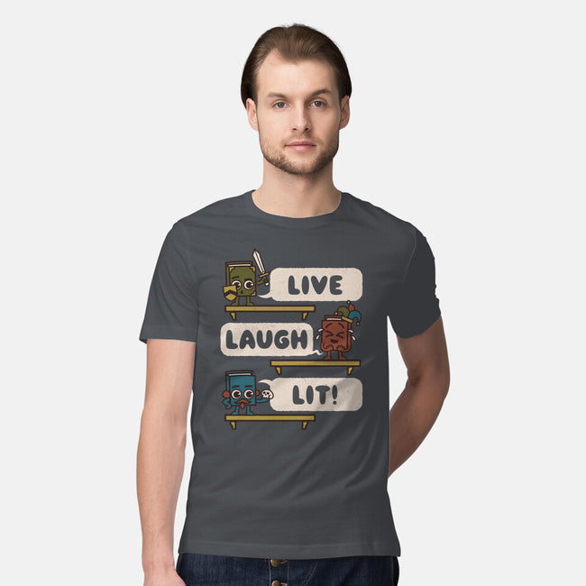 Live Laugh Lit-Mens-Premium-Tee-Weird & Punderful
