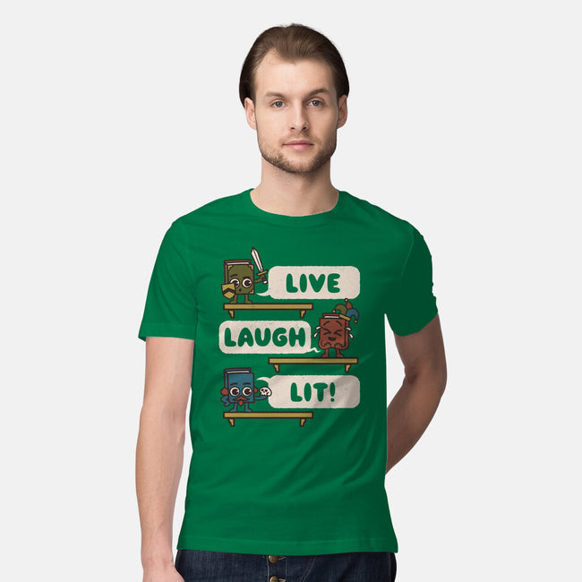 Live Laugh Lit-Mens-Premium-Tee-Weird & Punderful
