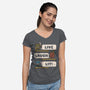 Live Laugh Lit-Womens-V-Neck-Tee-Weird & Punderful