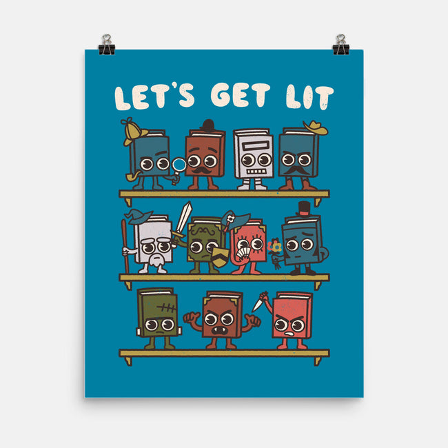 Book Lovers Get Lit-None-Matte-Poster-Weird & Punderful