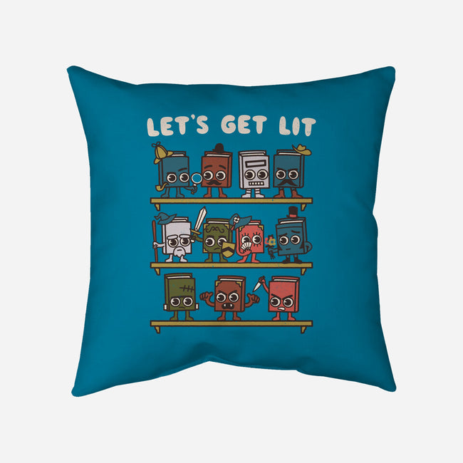 Book Lovers Get Lit-None-Removable Cover w Insert-Throw Pillow-Weird & Punderful