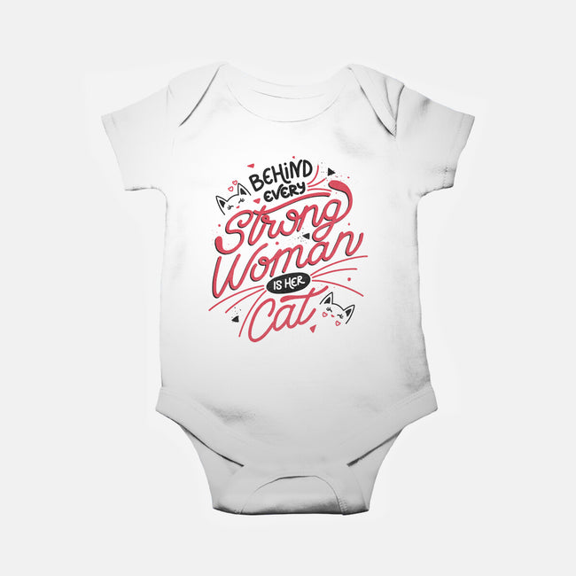 Behind Every Strong Woman-Baby-Basic-Onesie-tobefonseca
