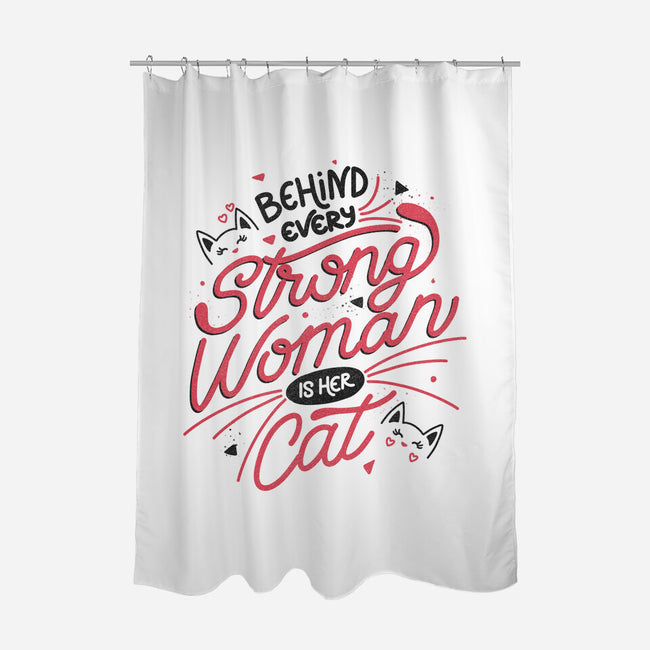 Behind Every Strong Woman-None-Polyester-Shower Curtain-tobefonseca