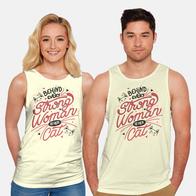 Behind Every Strong Woman-Unisex-Basic-Tank-tobefonseca