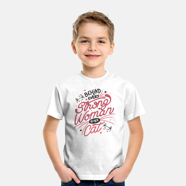 Behind Every Strong Woman-Youth-Basic-Tee-tobefonseca