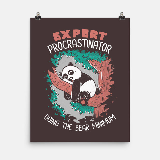 Expert Procrastinator Panda-None-Matte-Poster-tobefonseca