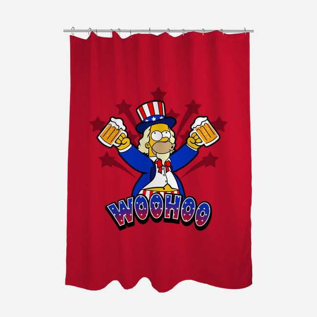 Patriotic Drinker-None-Polyester-Shower Curtain-Boggs Nicolas