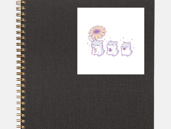 Cute Hamsters With Sunflower