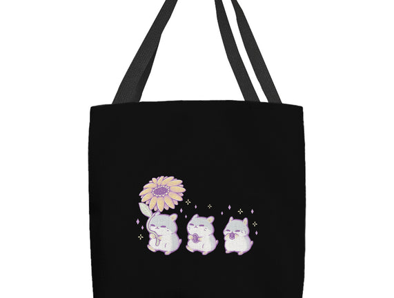 Cute Hamsters With Sunflower