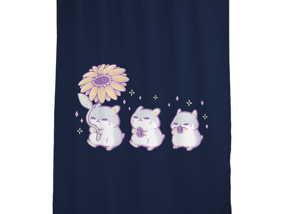 Cute Hamsters With Sunflower