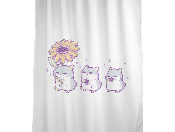 Cute Hamsters With Sunflower