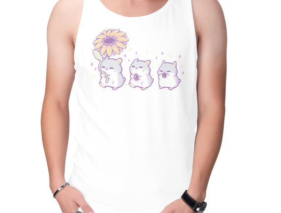 Cute Hamsters With Sunflower