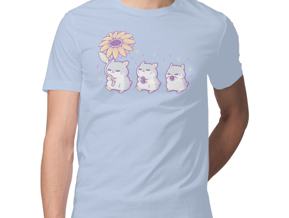 Cute Hamsters With Sunflower