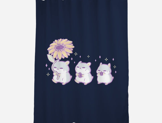 Cute Hamsters With Sunflower