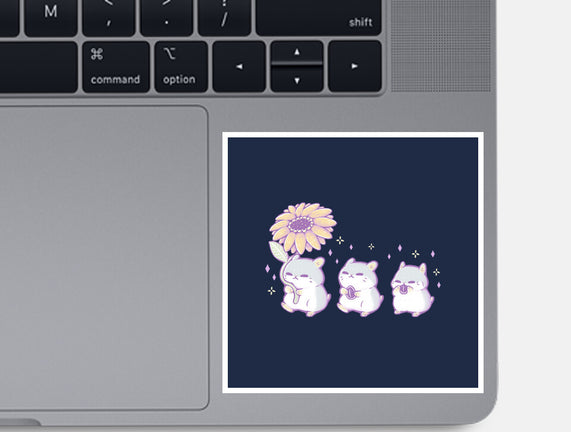Cute Hamsters With Sunflower