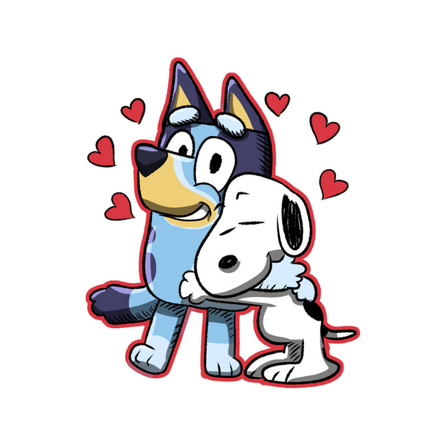 Dog Hug-None-Glossy-Sticker-nickzzarto